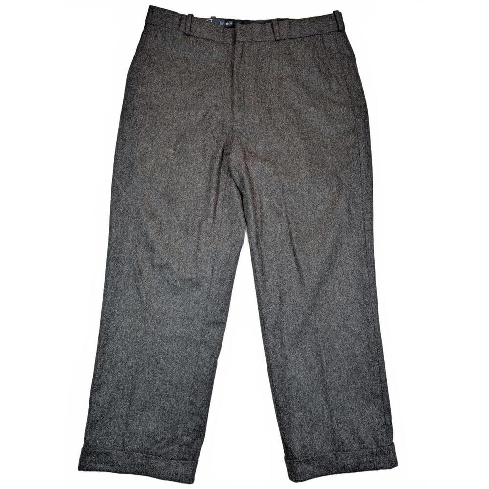 Polo Ralph Lauren Wool Dress Pants Classic Gray Hemmed Mens 36x26